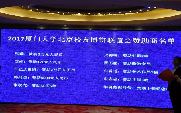 “博餅”是閩南地區(qū)有的傳統(tǒng)形式歡慶，此次活動(dòng)以這種形式向母校致以美優(yōu)的祝福，也寄托著各地廈人永久母校情和青春回憶的活動(dòng)。